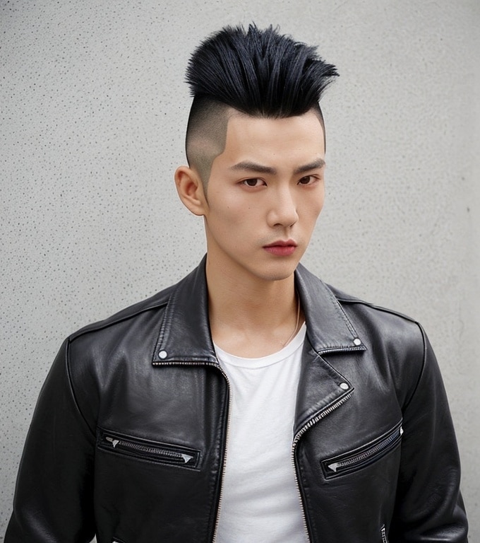 46. Faux Hawk with Temple Design
