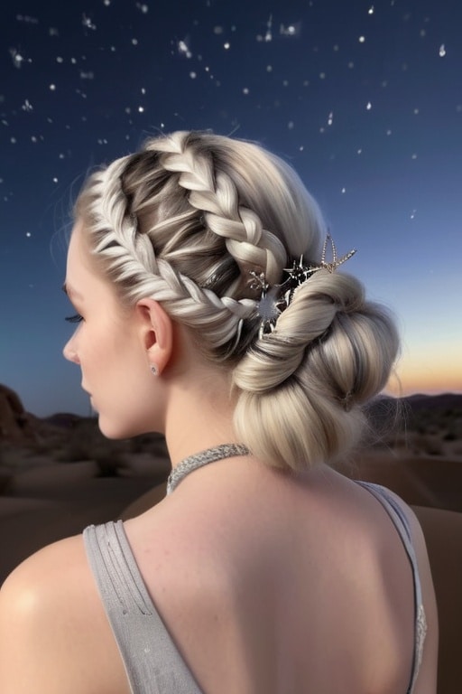 49. Braided Constellation Updo