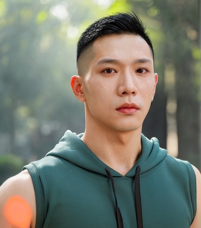5. Faded Crew Cut