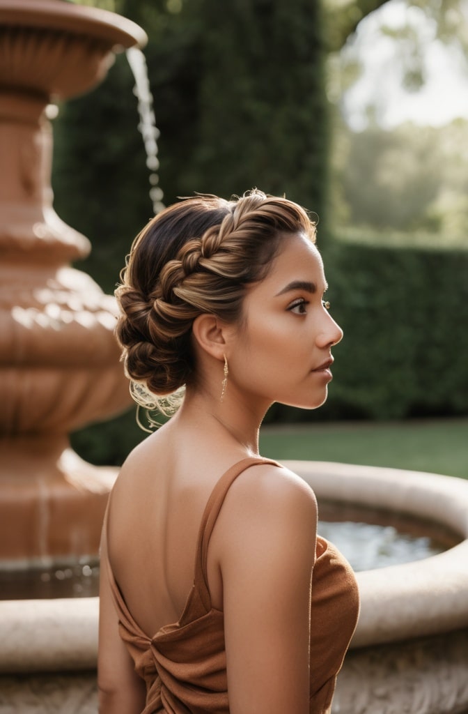 6. Braided Updo with Twisted Elements