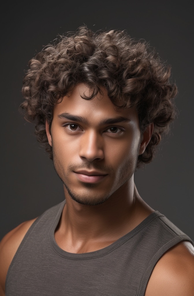 7. Curly Wolf Cut