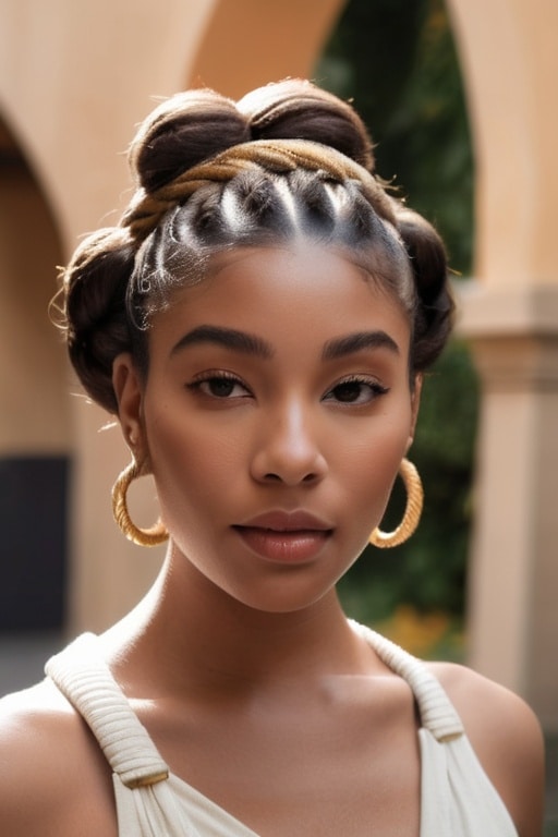7. Twisted Rope Braid Bun