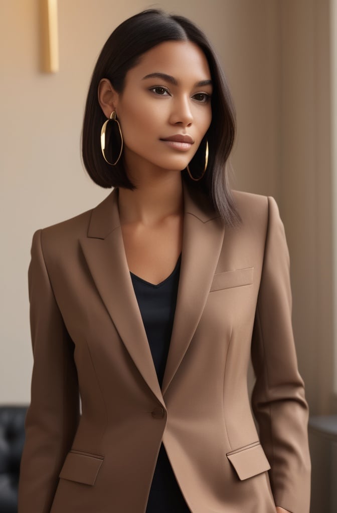 8. Blunt Midi Cut with Internal Layers