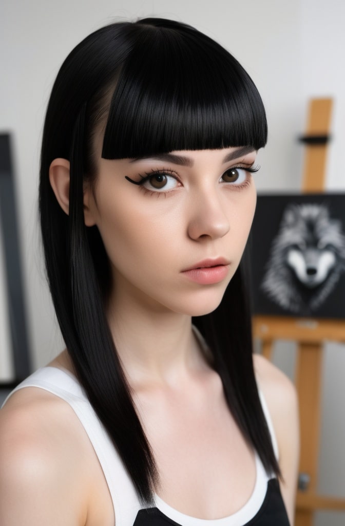 8. Micro-Banged Wolf Cut