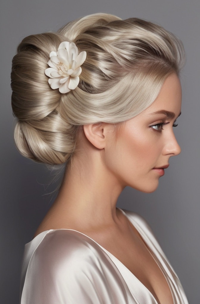9. Pancaked Braid Updo