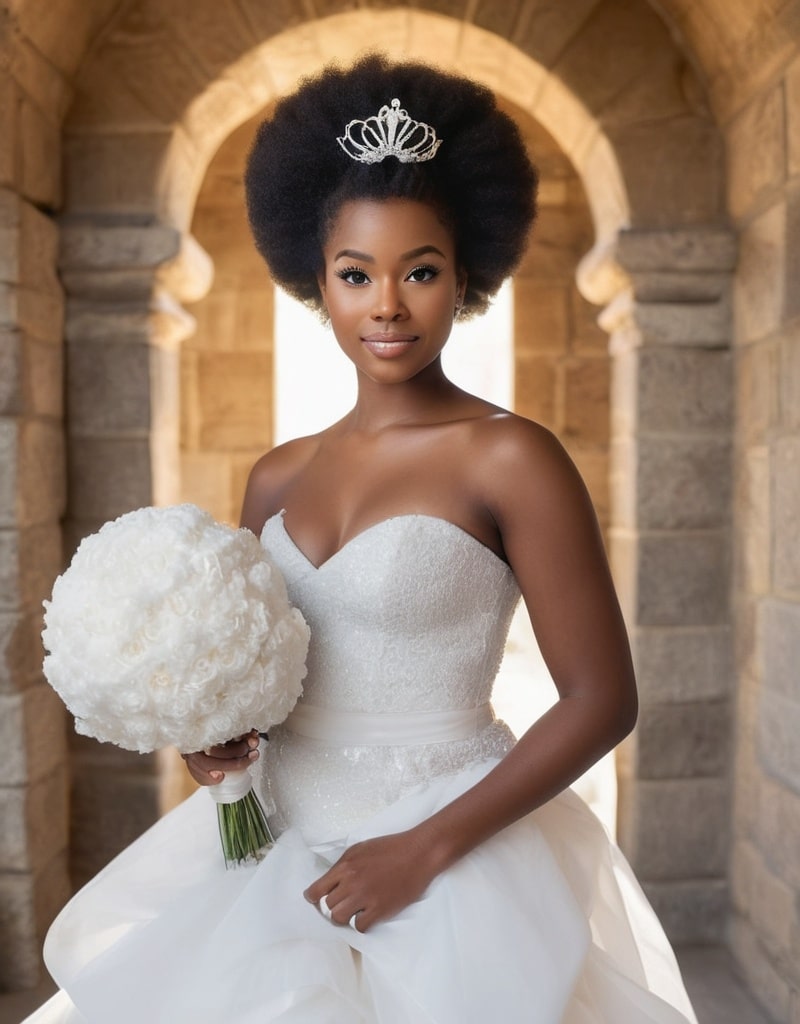 21. Side-Swept Afro Puff