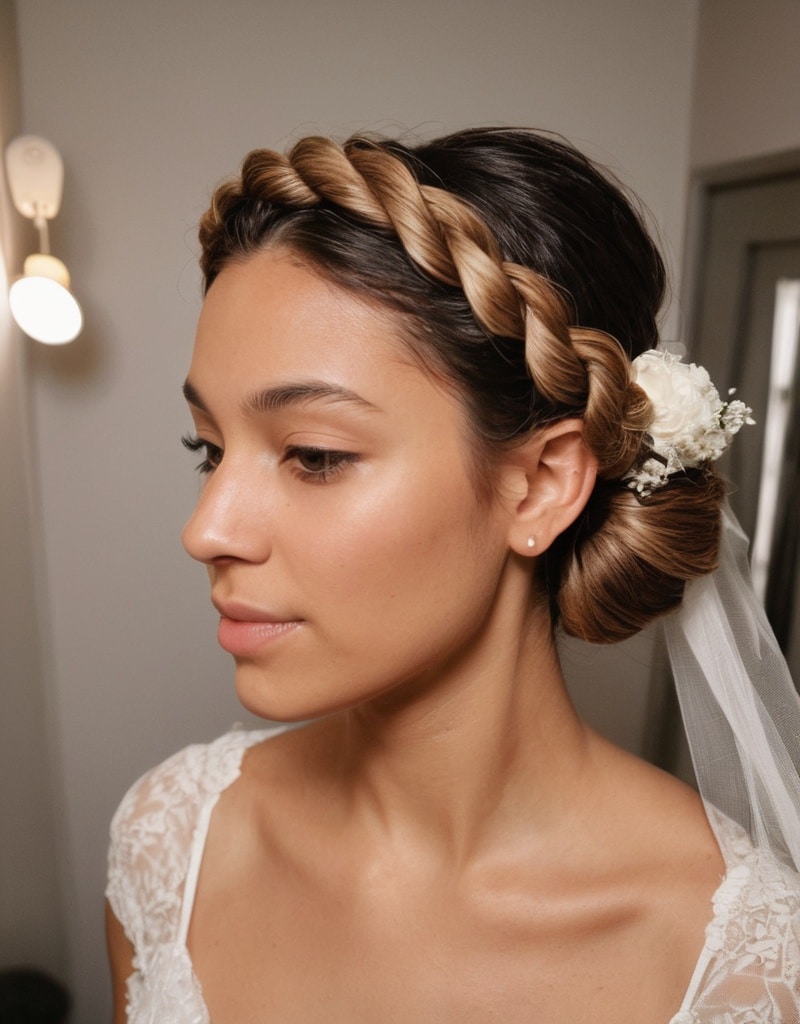 22. Low Twisted Rope Bun