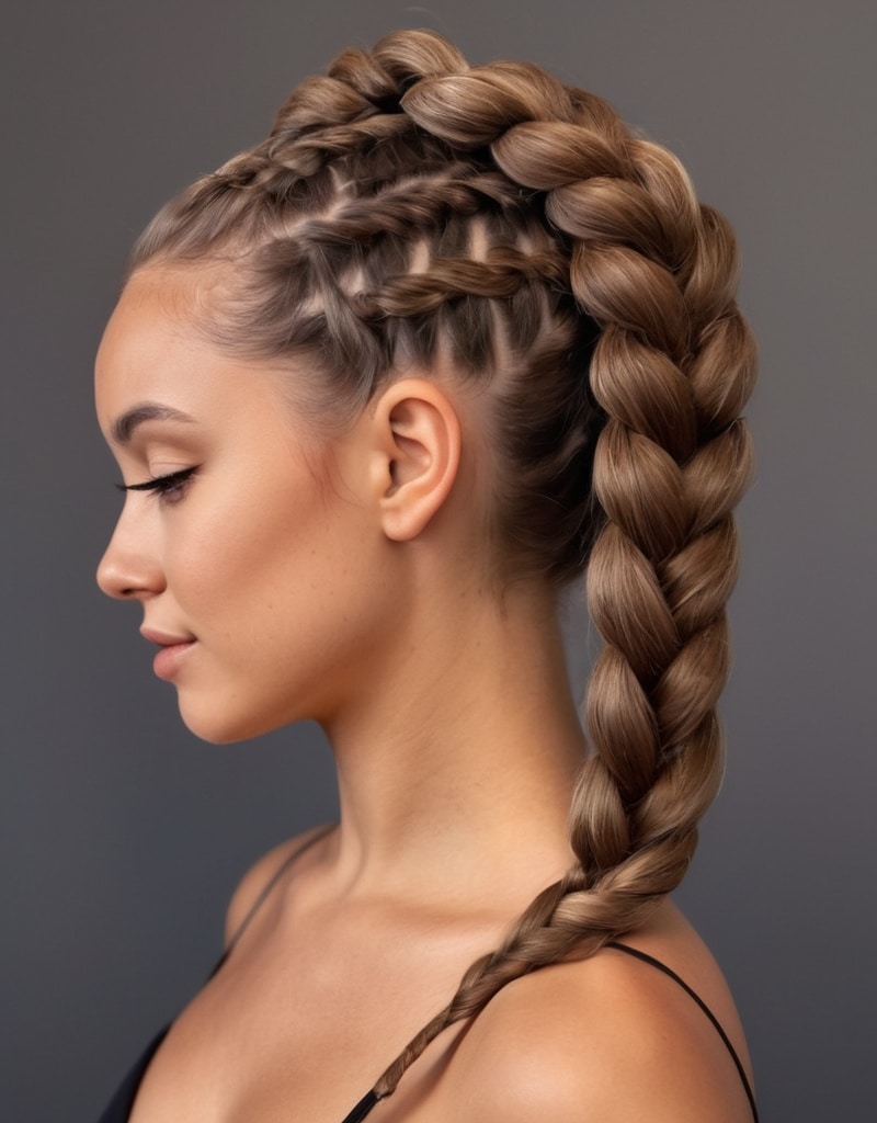 14. Double Dutch Braided Updo