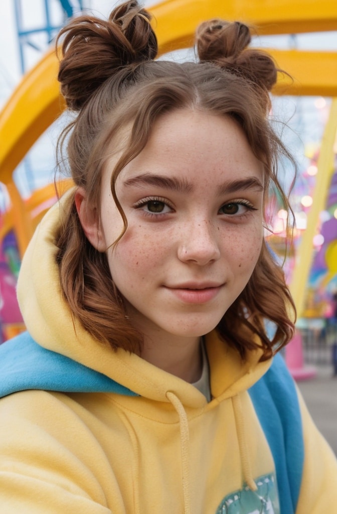 17. Double Messy Ponytails
