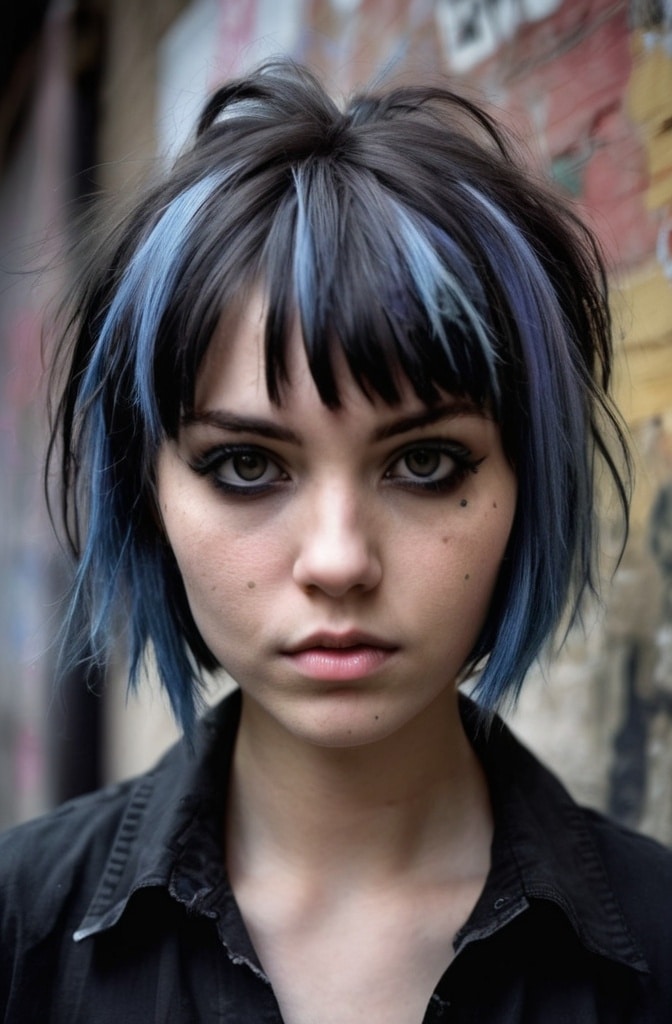 17. The Messy Bob with Baby Bangs