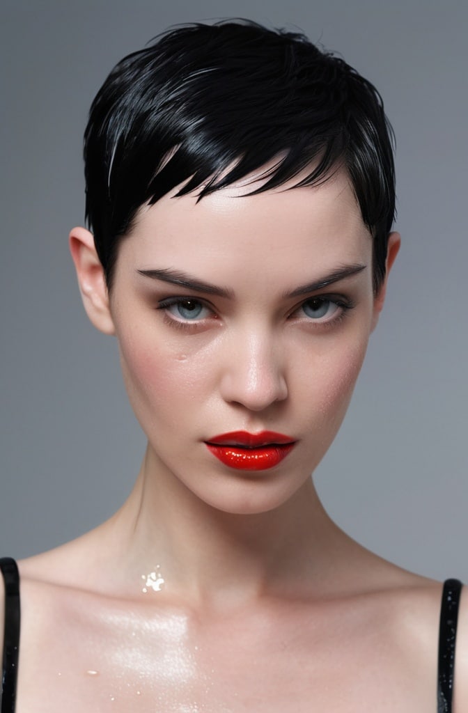 17. Wet Look Pixie