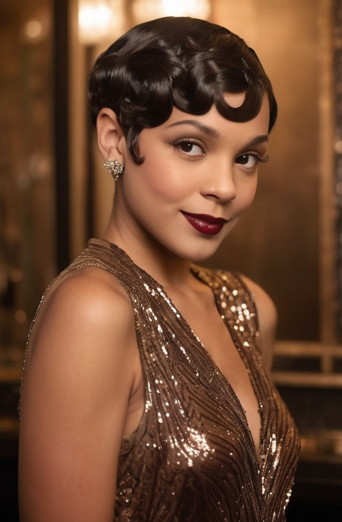 18. Pixie with Finger Waves