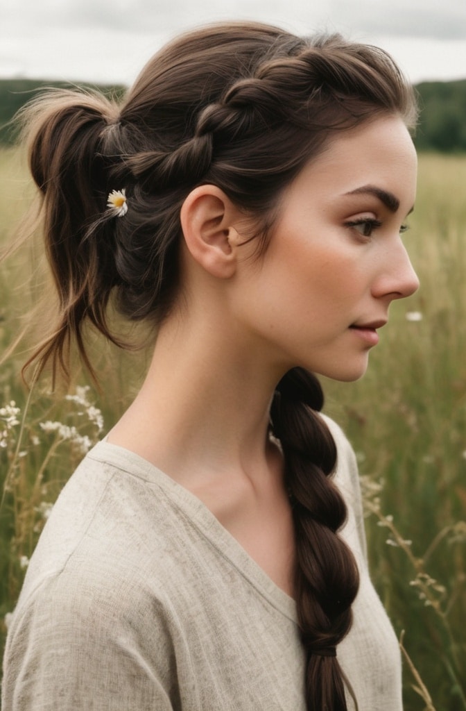 19. Messy Fishtail Ponytail
