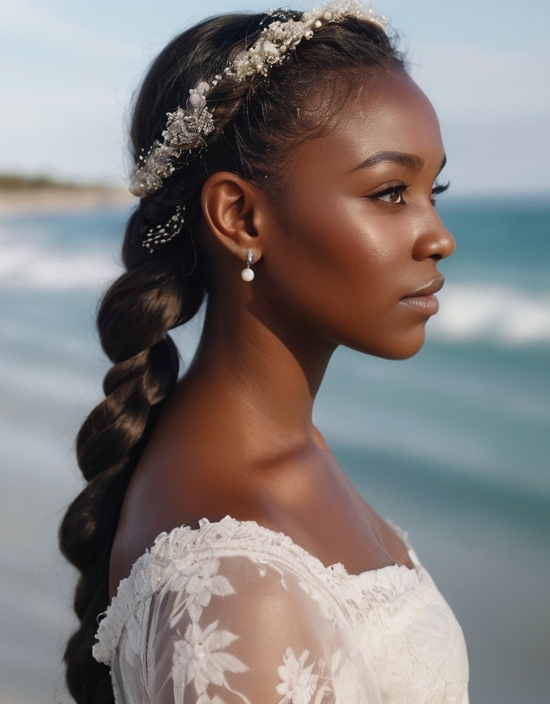 24. Braided Halo with Tucked Ends