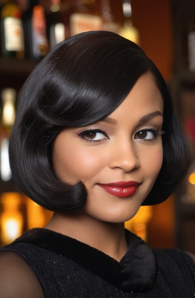 25. Vintage-Inspired Bob with Modern Twist