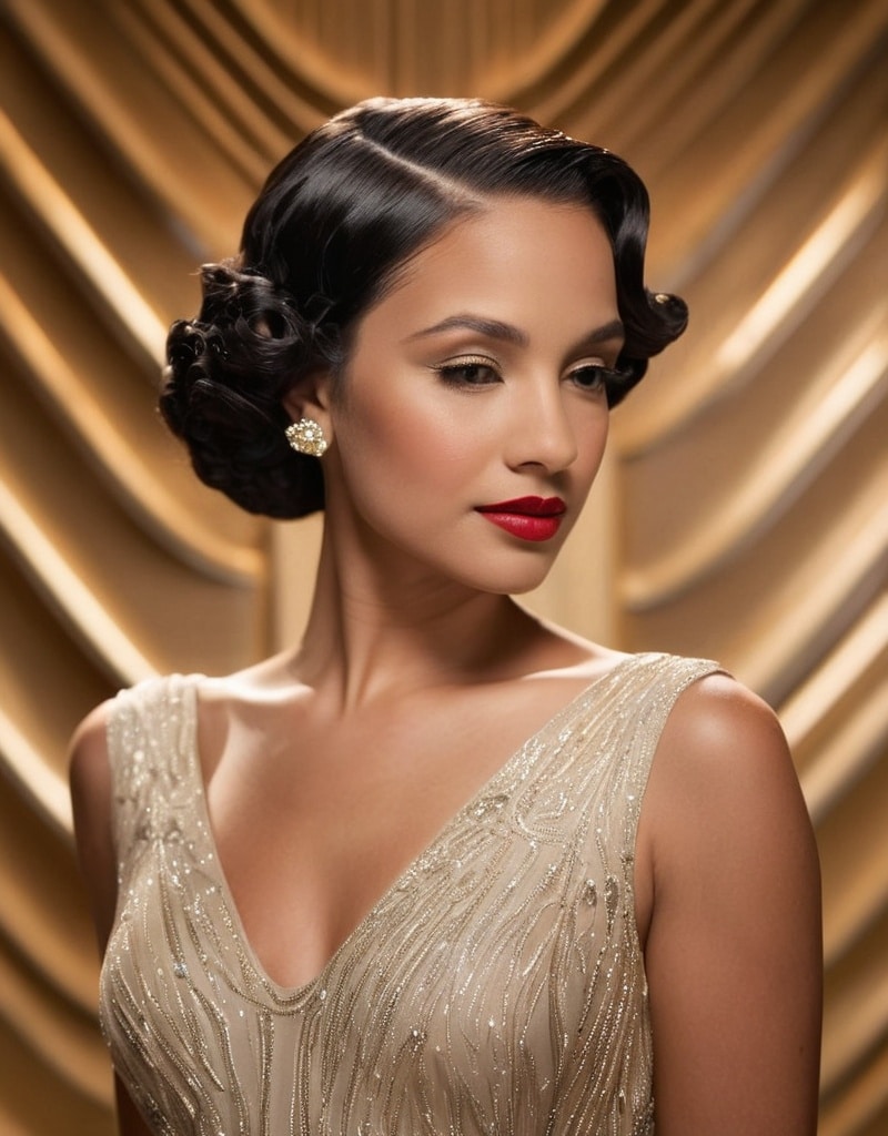 5. Sculpted Finger Wave Updo