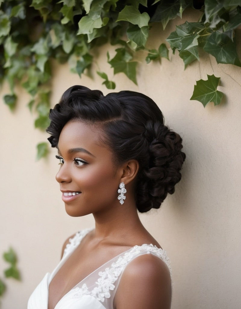 16. Textured Twist-Out Updo