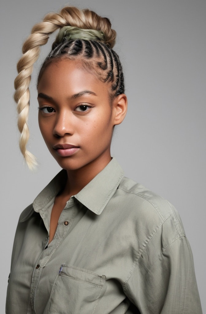 9. Twisted Side Messy Pony
