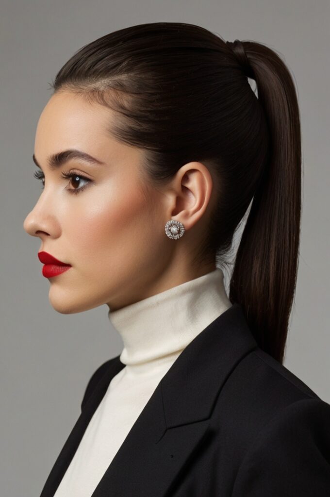 18. Clipped Ponytail