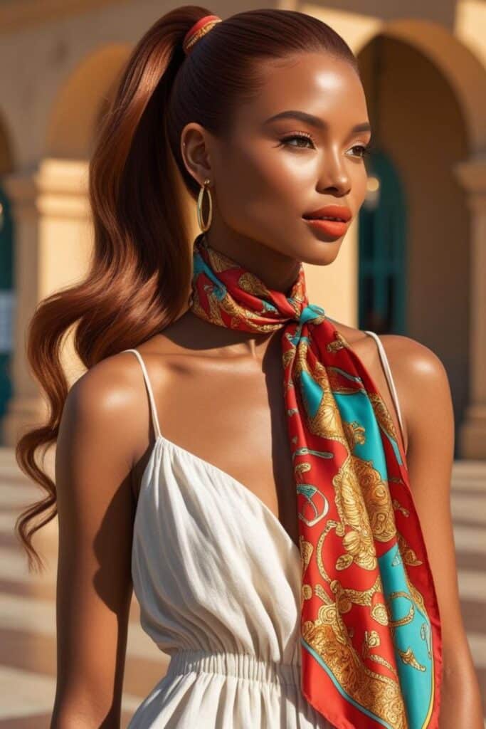 9. Scarf-Wrapped Pony