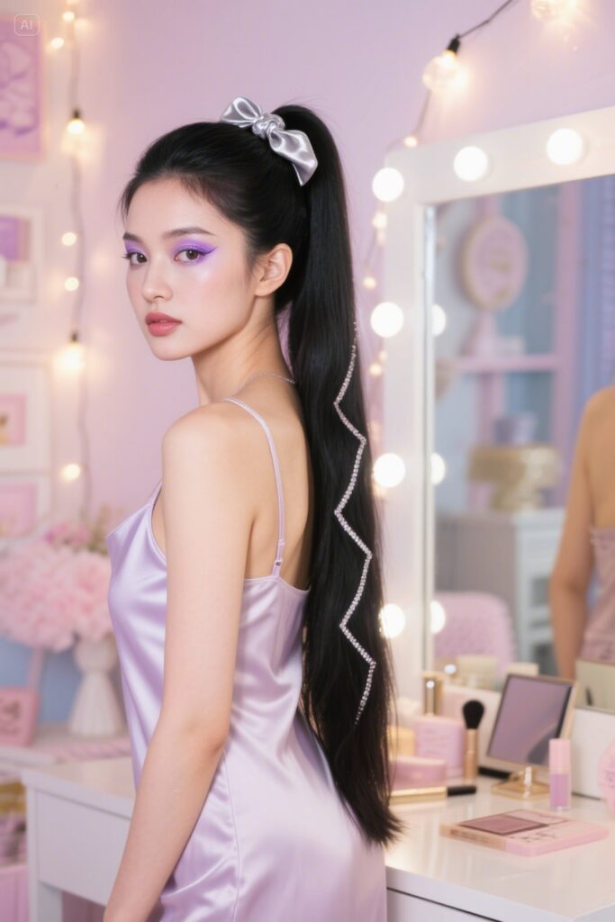 20. Zigzag Part Ponytail