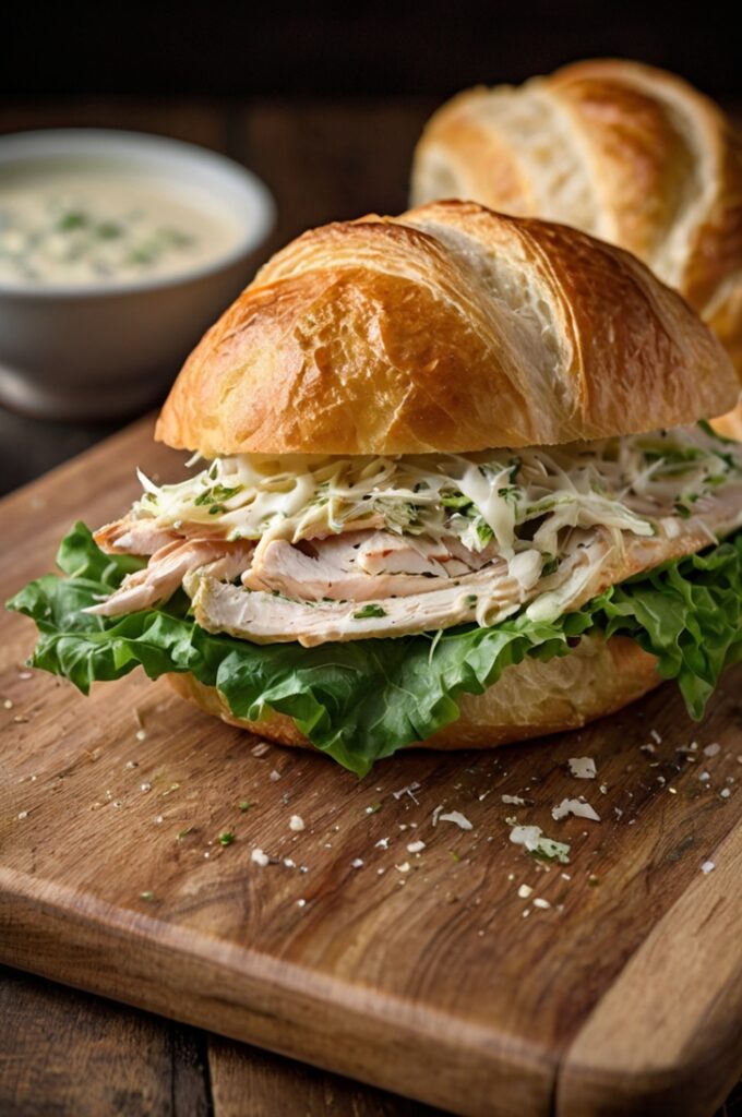 Chicken Caesar Croissant Sandwich