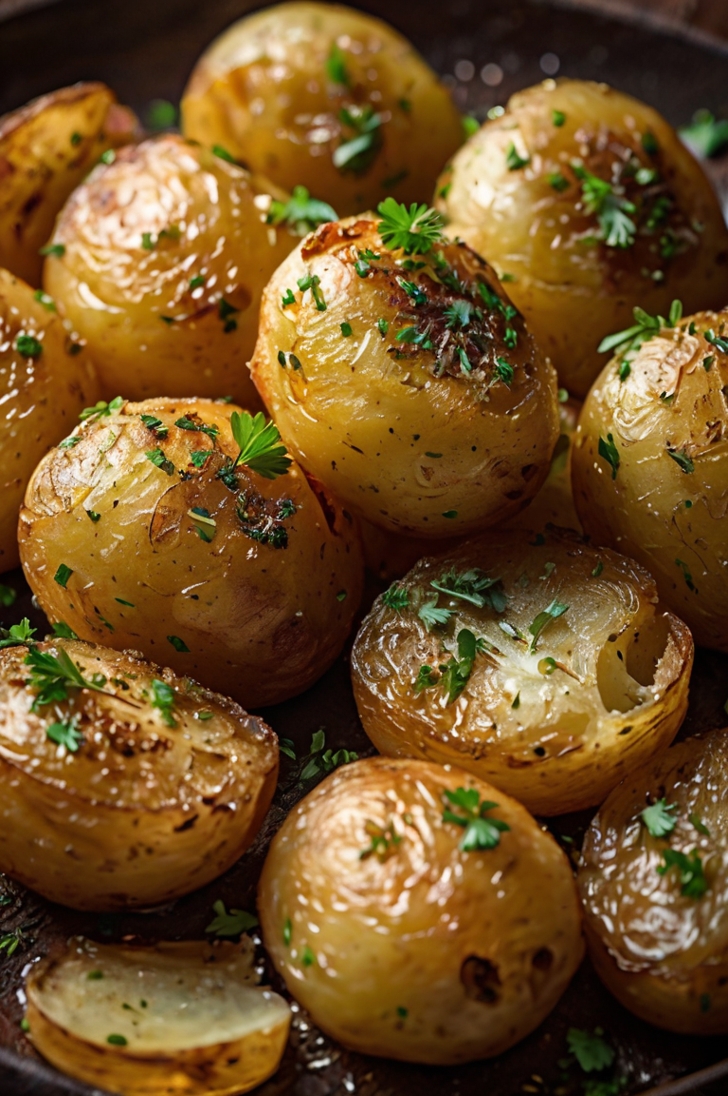 Crispy Garlic Butter Potatoes