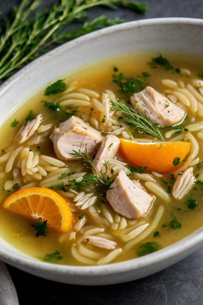 Lemon Chicken Orzo Soup recipes