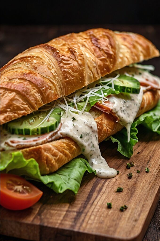 Chicken Caesar Croissant Sandwich
