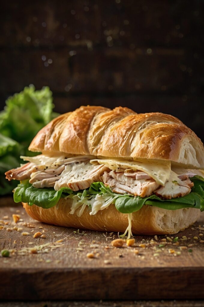 Chicken Caesar Croissant Sandwich