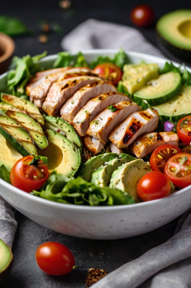 Grilled Chicken Avocado Salad